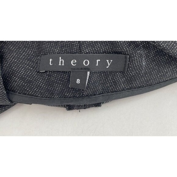 Theory Women's Dark Gray Wool Stretch Dress Pants Career Office Sz 8 Made In USA - Picture 5 of 10